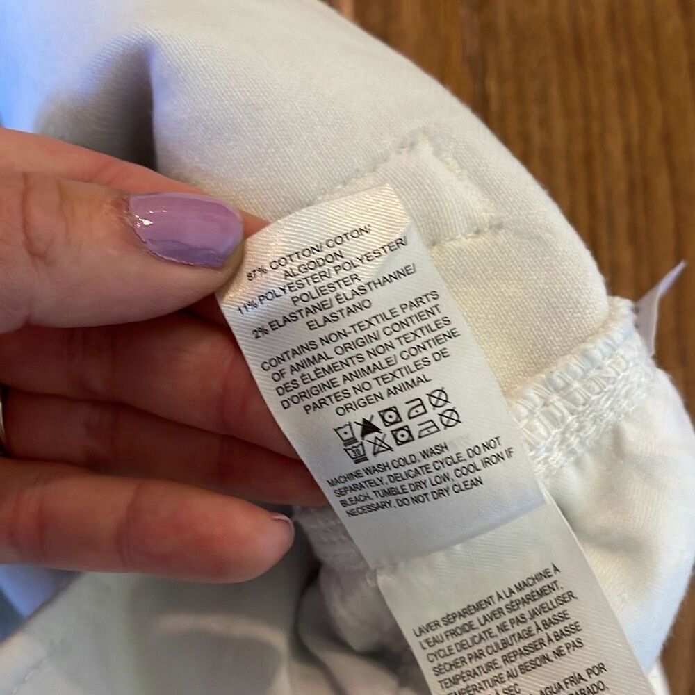 Lucky brand Ava mid rise crop white button fly jeans 29/8 - Picture 10 of 12
